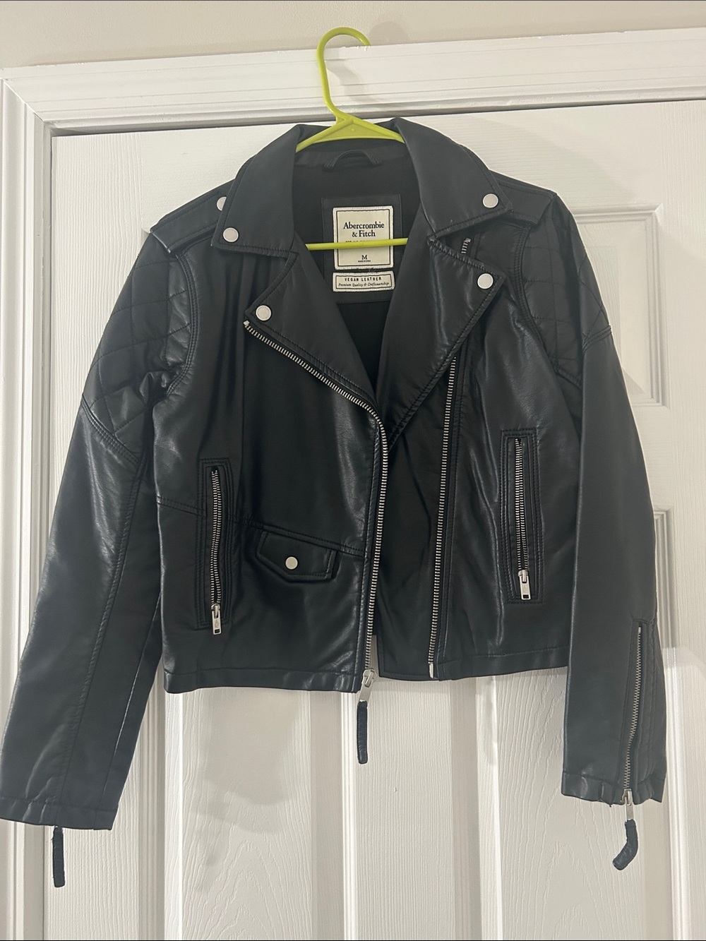 Abercrombie & Fitch Black Faux Leather Jacket